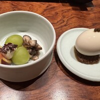 とり田 博多本店 - いちぢく、シャインマスカットの白和え