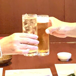 草屋根の宿 龍のひげ - 温泉上がりに〜待ってましたぁ〜♡‥まずは〜乾杯❣️