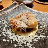 鮨 こしかわ - 鹿児島産 めいち鯛　味噌幽庵　 パルミジャーノチーズ