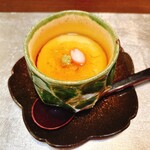 厨 花膳 - あん肝とまだちの茶碗蒸