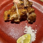 手打そば大庵 - 大和鶏もも焼き