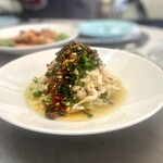 館山美食倶楽部 - ■葱油蛏子■ マテ貝とチシャトウのネギ醤油和え