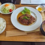 まちかど食堂 たかの - ハンバーグ定食　和風ソース　1,150円