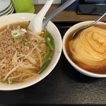 中華料理 香香 - ラーメンセット（台湾ラーメン大盛り・天津飯）950円