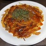 お好み焼き さんちゃん - そば肉玉+イカ天 1,050円