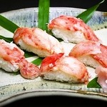 hokkaidouryourikanisemmontentarabaya - たらば蟹握り寿司