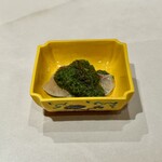 田中圭英 - 縞鯵　木の芽と葱生姜のソース