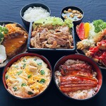 うまいもん処 弁慶 - 料理写真:ハンバーグ・弁慶重・エビフライ唐揚・親子丼・うな重