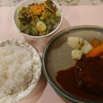 ふらんす屋 - 黒毛和牛のハンバーグ150g　1870円　+ライスセット　610円