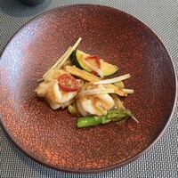 中国飯店 琥珀宮 - 海老のXO醤(ハーフサイズ)