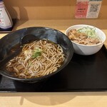 天ぷら・あて巻き そばいち - 日替わりセット、「きつぬそばと肉どん」、揚げ入れ忘れて提供された…