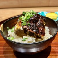 京味 もと井 - 紫ずきんの炊き込みご飯と秋刀魚の肝焼き