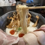 鶏soba 座銀 - 特製 鶏soba（麺リフト）