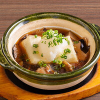 アワビ茸と舞茸の揚げ出し豆腐