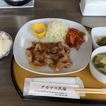 タカマス民宿 - 料理写真:平日限定日替わりランチ　生姜焼き定食¥700