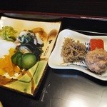 馳走のかぜ - 2014.10お昼のミニコースお漬物もぜんぶひと手間かけてます