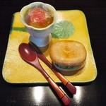 馳走のかぜ - 2014.10お昼のミニコース　抹茶アイスのモナカがまた食べられてうれしい