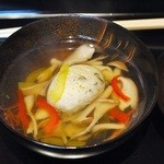馳走のかぜ - 2014.10お昼のミニコース　椀物は牡蠣のしんじょ。