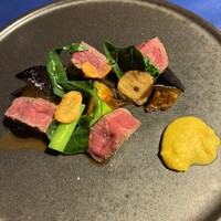オッティモ・シーフード・ガーデン 新宿店 - 国産牛フィレ肉の炭火焼き