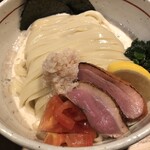 鴨出汁中華蕎麦 麺屋yoshiki - 「鴨と蟹のつけ麺（トマト）」