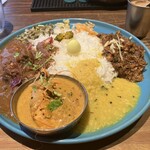 ハルダモンカレー - 三種盛り