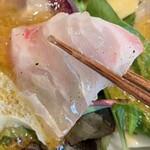 耽美 下村 - オナガダイ♪地野菜と鮮魚のカルパッチョ