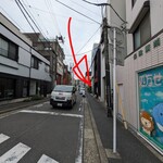 耽美 下村 - お店はこの奥右手