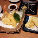 かのん - 海老の天ぷらと山芋の天ぷら