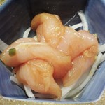 心人 - 鶏の刺身。アップ！お勧めです。