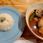 HIGUMA - ・奇跡のパリパリチキン(オリジナルスープ・辛口5・白米М)1580円