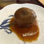 釜揚げうどん岡じま - おでん(玉子) 120円(税込)(2025年9月12日撮影)