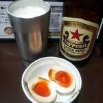 鶏paitan 心麦 - 赤星＆煮卵