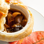 아사마산 기슭 천연 버섯 파이 포장 구이 수프