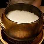 銀座 とり澤 - 白米(魚沼産従来コシヒカリ 頂米 金兵衛)