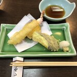 元祖 釜めし春 - 椿コース：天ぷら3点