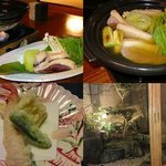 とうりん - 鴨鍋　揚げ物　中庭