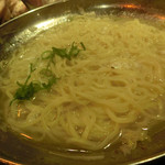 DENRAI - 〆のちゃんぽん麺。