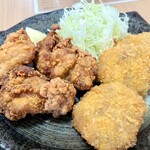 里山製麺 - 見た目で分かりませんが、メンチカツは特に美味い