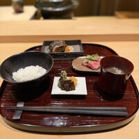 銀座 稲葉 - ごはんとおかずのセット