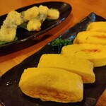 リ・メール - めんたいだし巻き、山芋の梅しそ包み揚げ