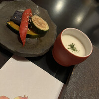 鳳 - ビシソワーズとまず夏野菜の煮浸し
