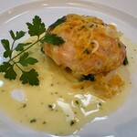 ルヴェール - ◉ お魚料理
      　秋鮭のファルス
      　 ゆず風味の野菜のジュリエンヌソースで