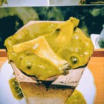 日本料理 晴山 - アワビぐつぐつ