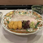 馬車道 大かわ - 大間ひらめ　紫雲丹