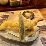 音威子府TOKYO - 舞茸、エビ、オクラの天ぷら