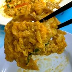 東桜パクチー - カニのカレー炒め