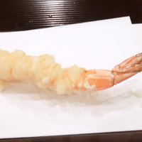 天ぷら 逢坂 - <'14/10/23撮影>天ぷら定食 1450円 の1品目 海老