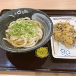 はなまるうどん - 料理写真:冷かけ小　420円+黒まいたけ天　220円