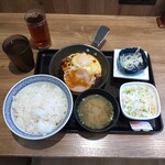吉野家 - ハムエッグ納豆定食
