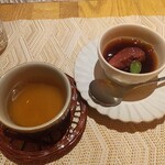 fu-fu shisen - いちじくの赤ワインコンポートと羅漢果ゼリー